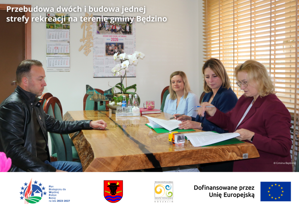 Przebudowa dwóch i budowa jednej 
strefy rekreacji na terenie gminy Będzino 